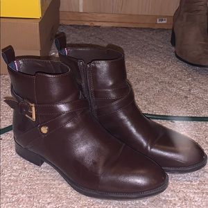 Brown Tommy Hilfiger booties